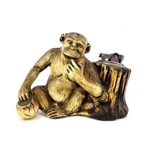 Vintage 1950's Japanese Celluloid Chimp Table Lighter Made By PRINCE/BYC Mark